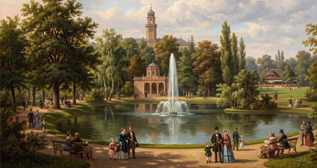 Malerische Ansicht des Stadtparks
